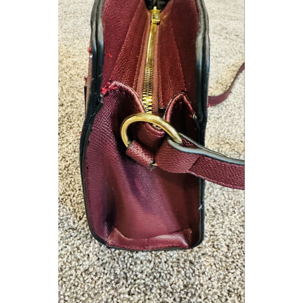 London Fog 100th Anniversary Taylor Studded Crossbody Plum Faux Leather NWT - Picture 8 of 11